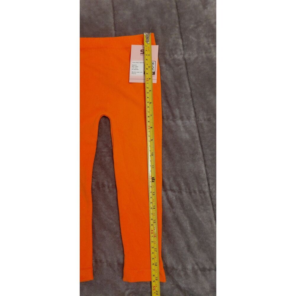 Silky Toes Orange Cotton Baby Toddler Leggings Pants Size 2-4yr Seamless